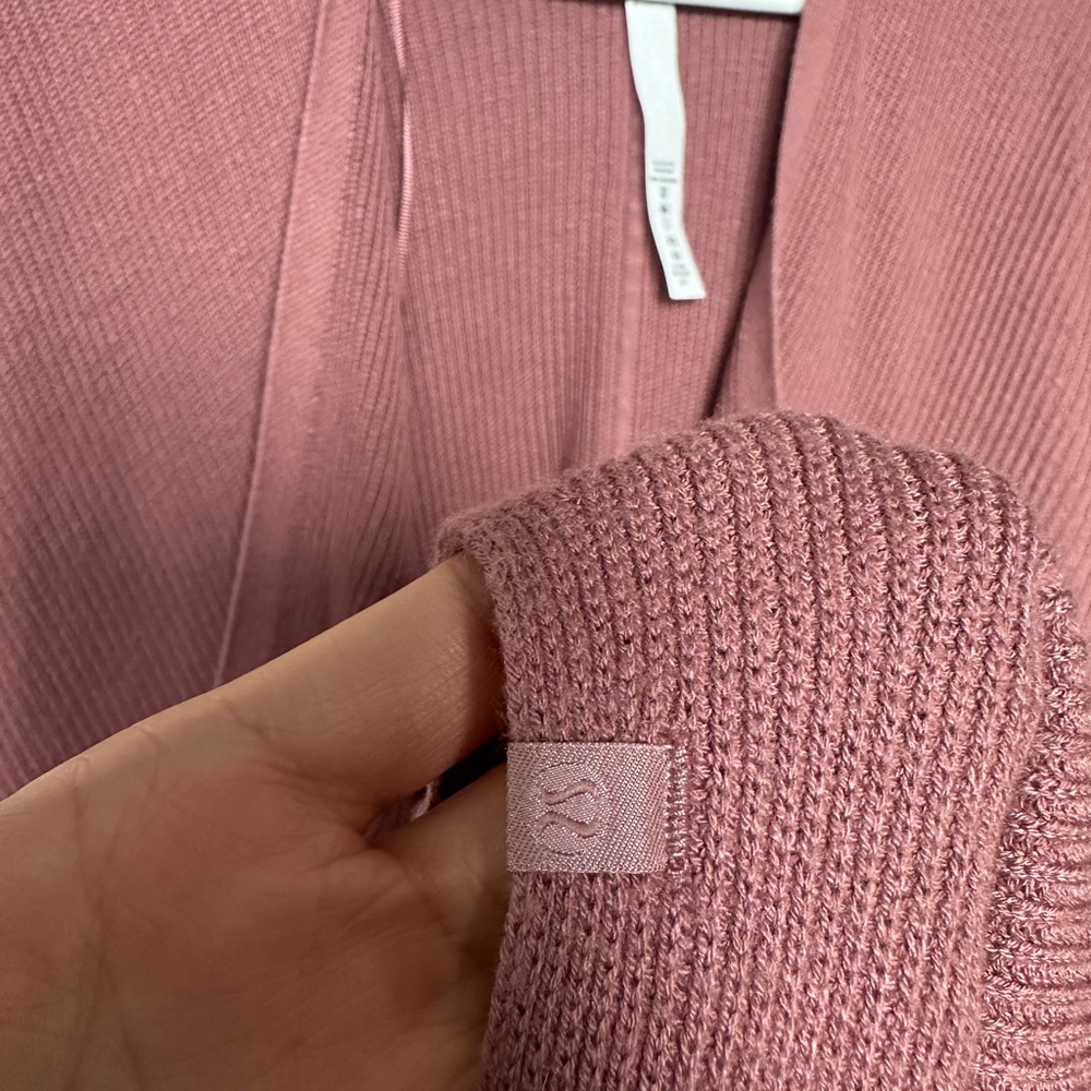 Lululemon Mauve Ribbed Cardigan - Picture 4 of 6
